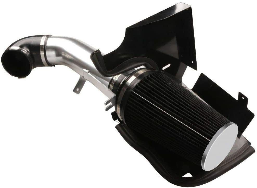 The Ugly Truckling 1995-2005 Chevy S10 Blazer LS Swap Cold Air Box features a custom-fabricated metal intake pipe with a black conical filter and factory-look air cleaner box—ideal for your LS-swapped Chevy S10.