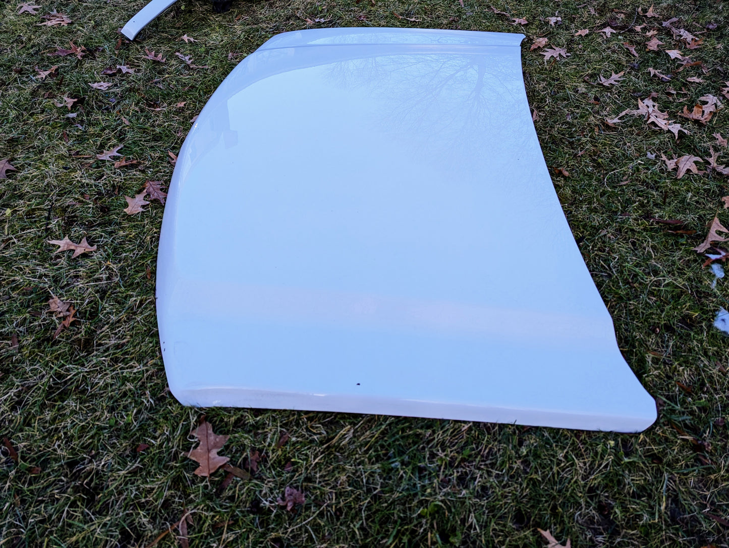 OEM HD Style Hood & Grill in White for 2003 - 2007 Chevrolet Silverado Cateye