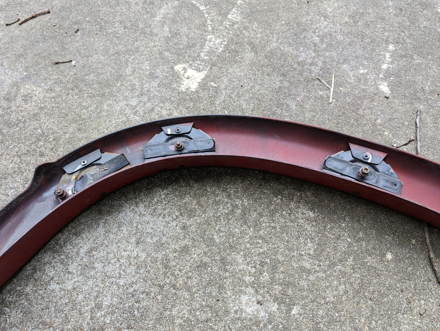 OEM Pair of Rear Bed Fender Flare Extensions in Red for 2001-2004 Chevy S10 & GMC Sonoma 4 Door Crew Cab
