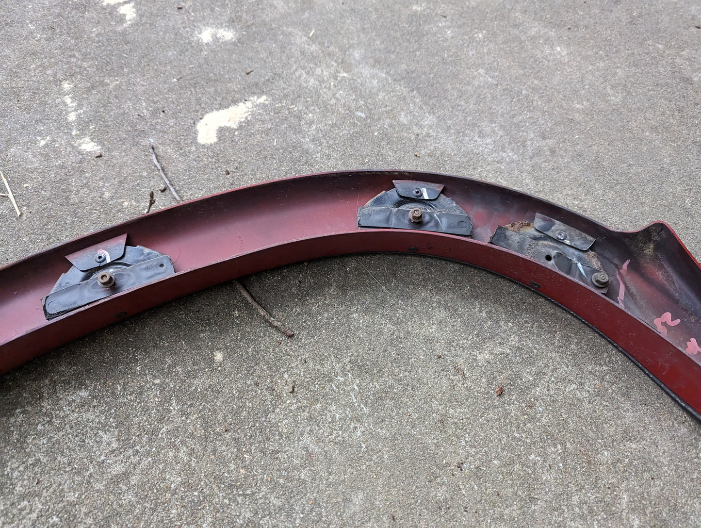 OEM Pair of Rear Bed Fender Flare Extensions in Red for 2001-2004 Chevy S10 & GMC Sonoma 4 Door Crew Cab