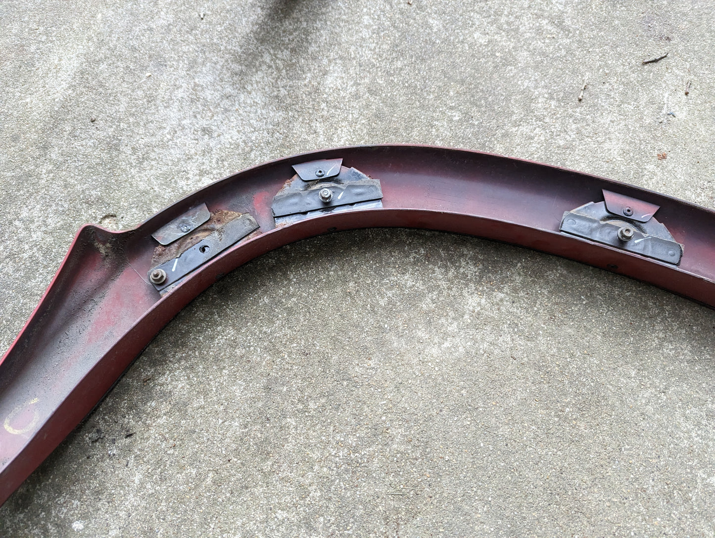 OEM Pair of Rear Bed Fender Flare Extensions in Red for 2001-2004 Chevy S10 & GMC Sonoma 4 Door Crew Cab