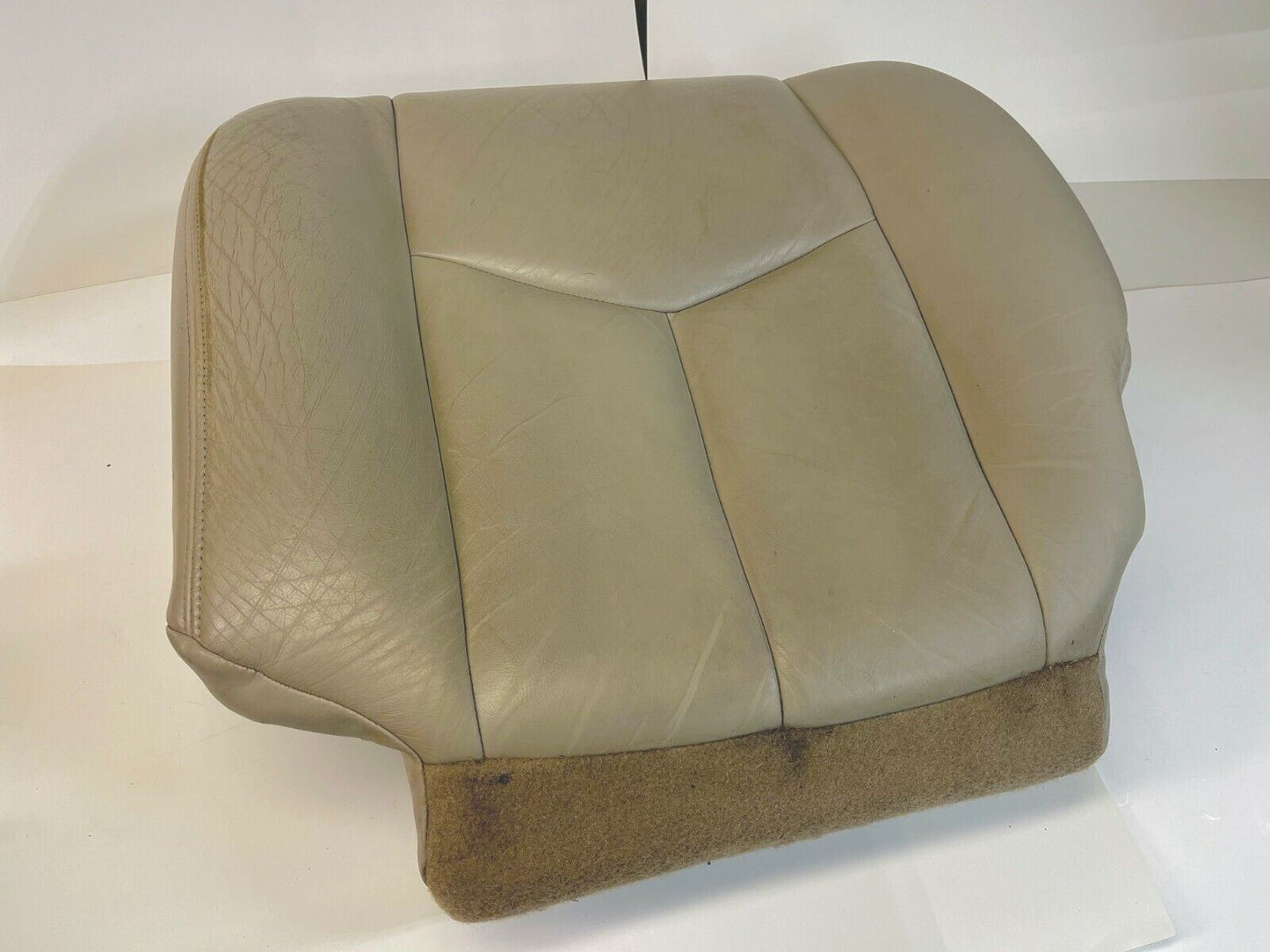 Lower Driver Seat Cushion & Frame w/Power for 2003 - 2007 Chevy Suburban Tahoe GMC Yukon Cadillac Escalade in OEM Neutral Color Leather