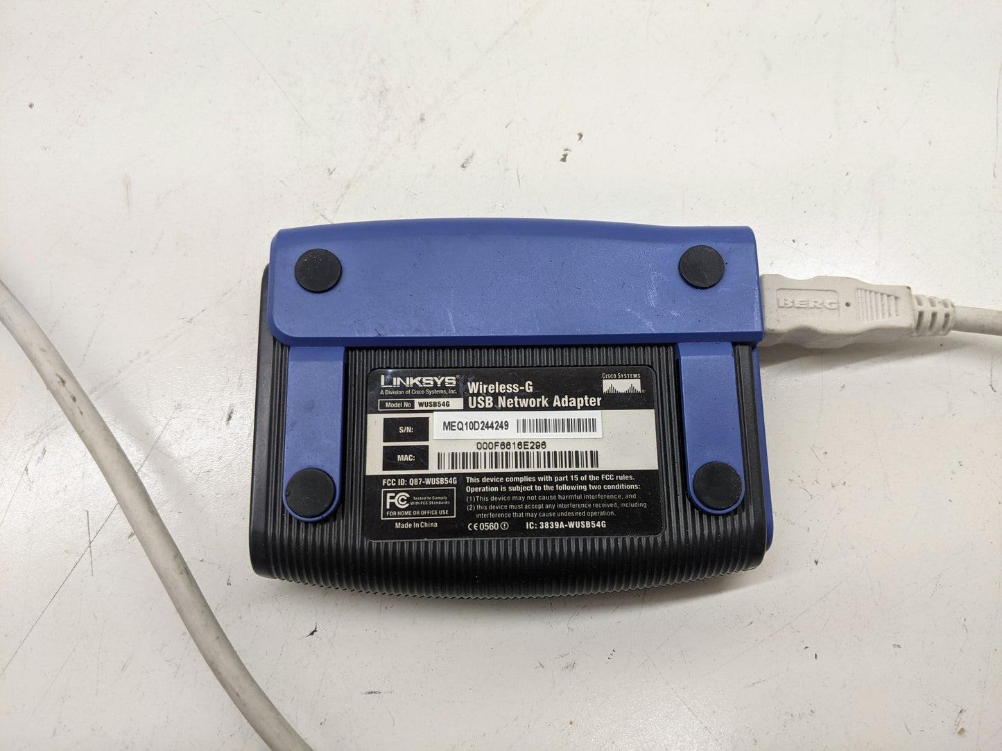 Linksys Wireless-G External WiFi 802.11.11b USB Network Adapter WUSB54G