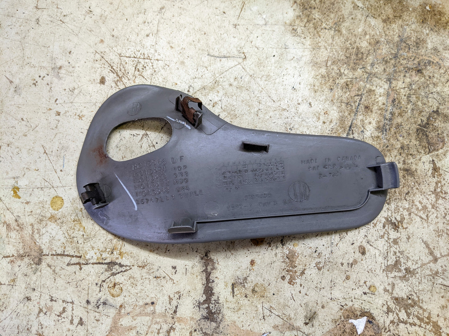OEM Front Driver Door Handle Trim Cup in Light Gray for 2003-2006 Chevy Silverado, Tahoe, Suburban, and more
