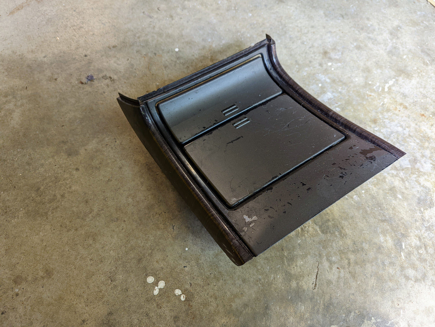 OEM Center Console Front Cup Holder & Trim Bezel with Dark Woodgrain for 2003 - 2006 GMC Sierra & Yukon Denali