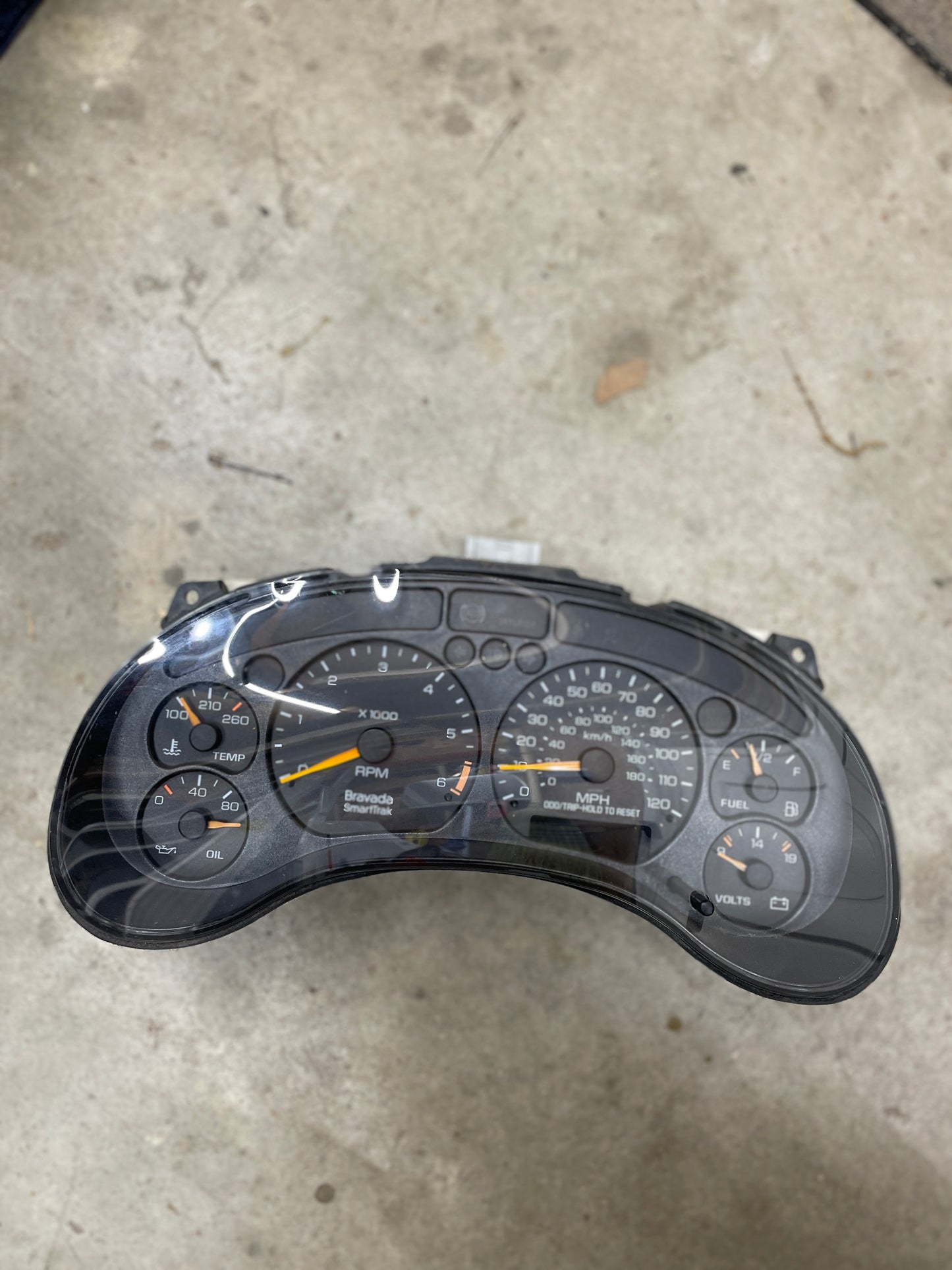 OEM Tested Instrument Cluster with Tachometer 120MPH Speedo from 2000-2001 Oldsmobile Bravada