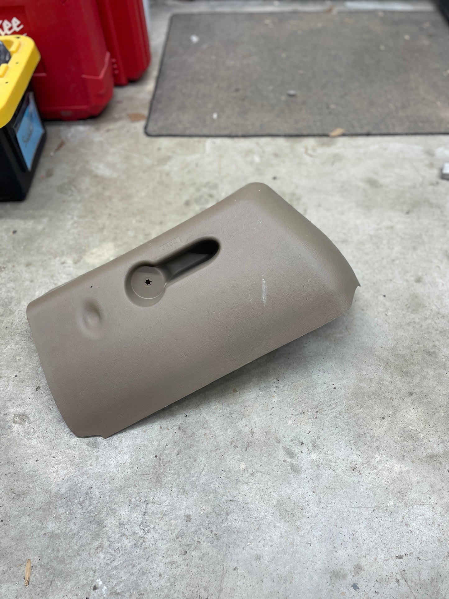 NOS Rear Compartment Jack Cover in Tan for Regular Cab 1994 - 2003 Chevy S10 GMC Sonoma