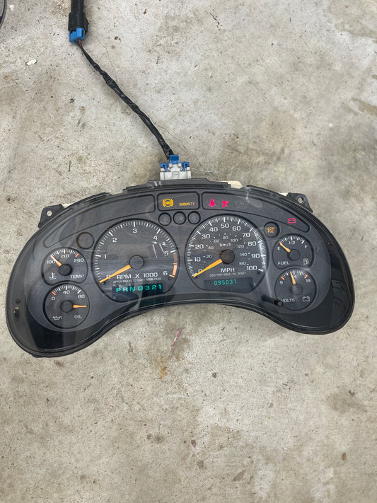 OEM Tested Instrument Cluster with Tachometer PRNDL for 2001-2005 Chevy S10 or Blazer and more