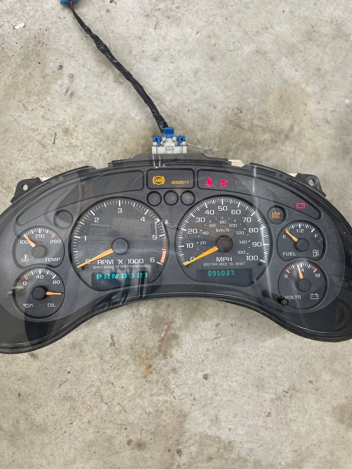 OEM Tested Instrument Cluster with Tachometer PRNDL for 2001-2005 Chevy S10 or Blazer and more