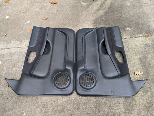 OEM Pair of Front Power Door Panels in Dark Gray for 1998-2005 Chevy S10 GMC Sonoma and more