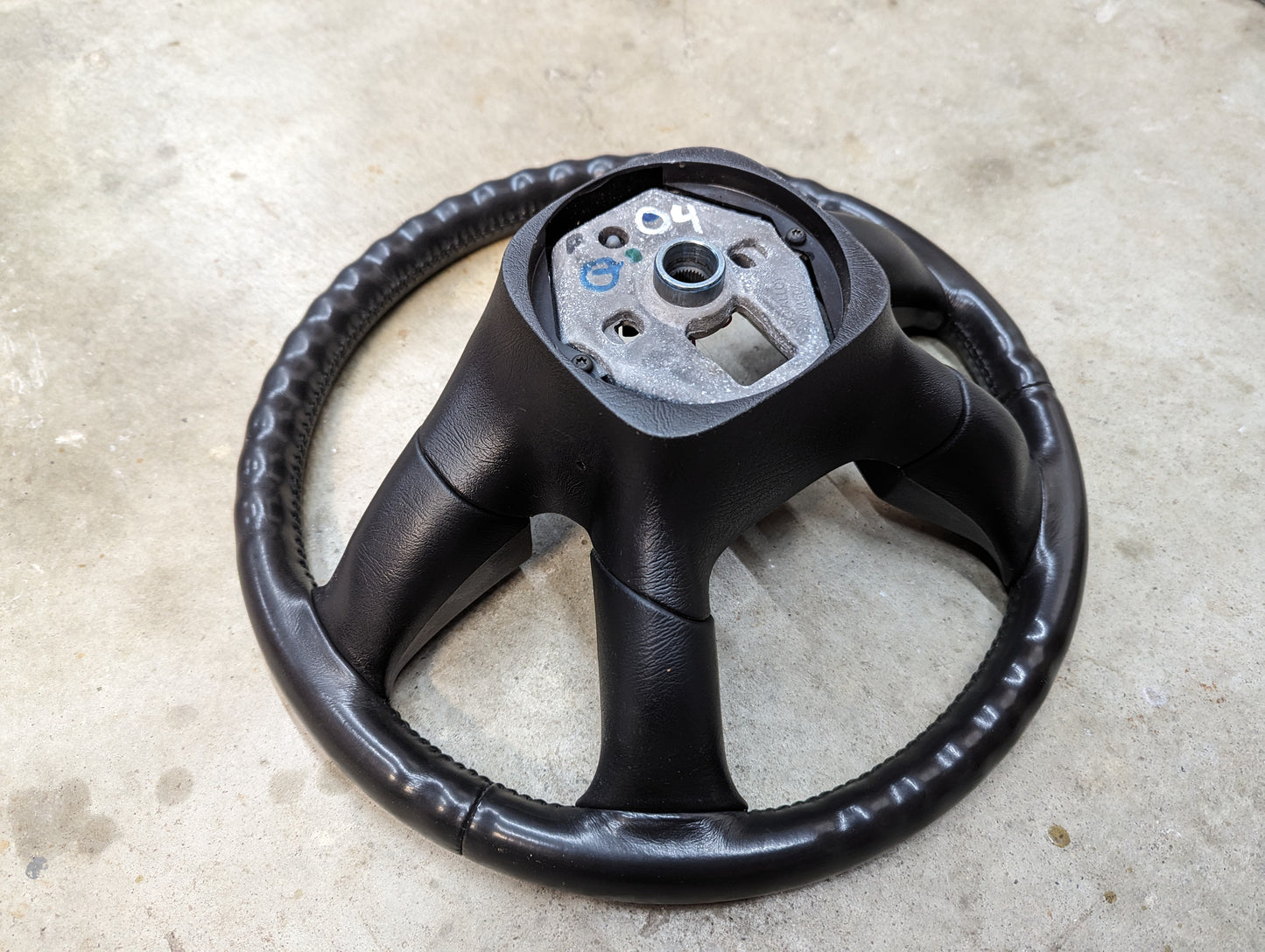 OEM Leather Steering Wheel with Radio HVAC Controls for 2002-2009 GM Trucks Chevy Silverado Trailblazer and more