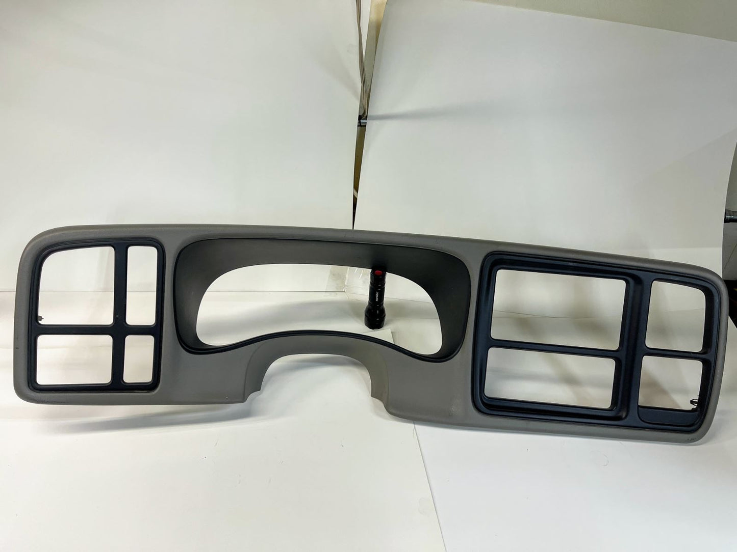 99-06 Silverado Sierra Tahoe Suburban Double DIN Dash Bezel Cluster Trim Pewter