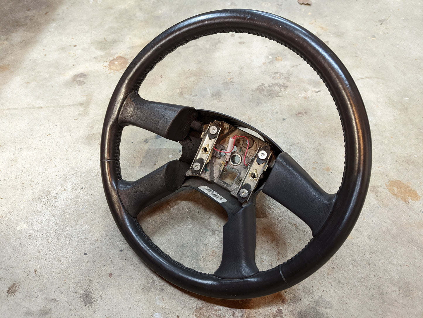 OEM Leather Steering Wheel for 2002-2009 GM Chevy Silverado Trailblazer and more