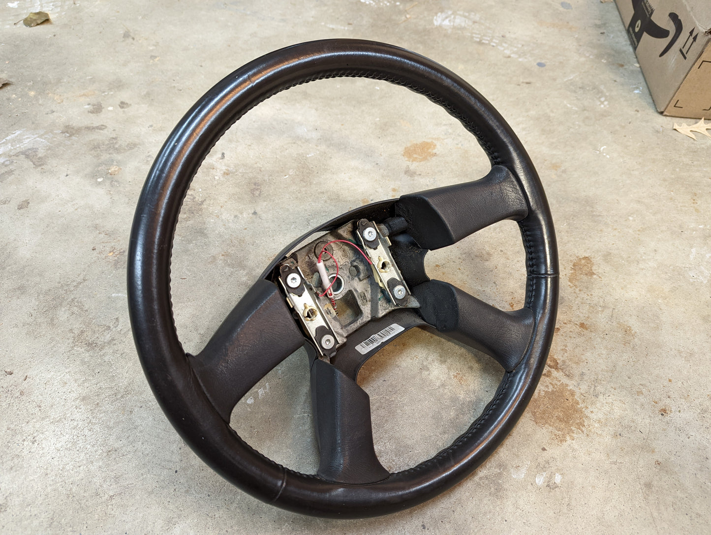 OEM Leather Steering Wheel for 2002-2009 GM Chevy Silverado Trailblazer and more